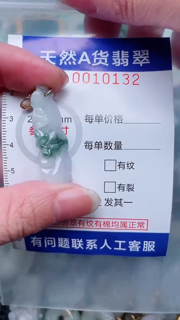 翡翠未镶嵌吊坠(赠链)1