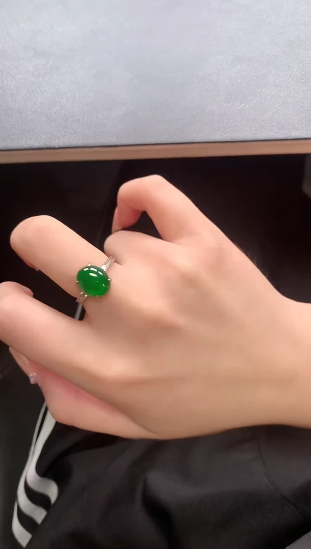 【闪购商品】翡翠戒指银S925镶嵌51241