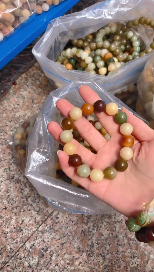 吊坠菩提根/象牙果浅色多宝单圈
