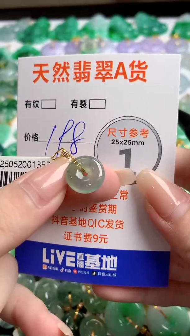 翡翠18K金镶嵌颈饰0734701981