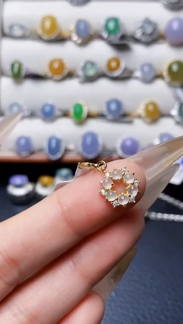 银S925镶嵌戒指翡翠5471