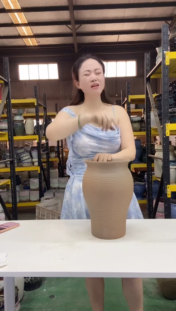 紫砂花盆宜兴紫砂粗陶花盆尺寸20*29