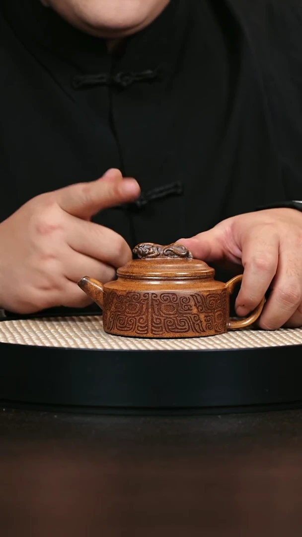 茶壶紫砂卧虎藏龙 柴烧