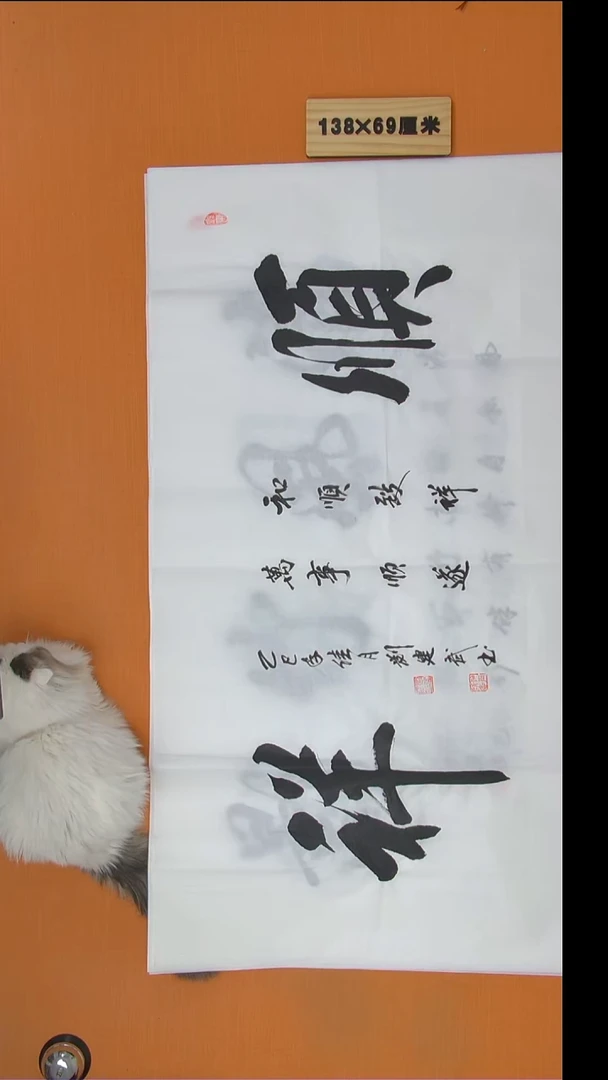 书法刘老师纯手写精美作品138*69