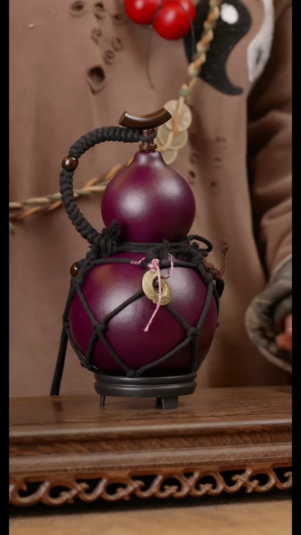 120号精品天然大漆酒葫芦一物一拍~