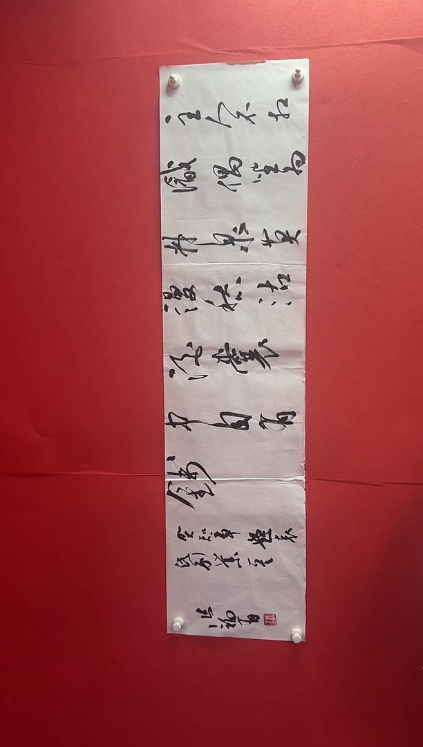 书法张老师四尺横幅草书作品（兰亭奖获得者）