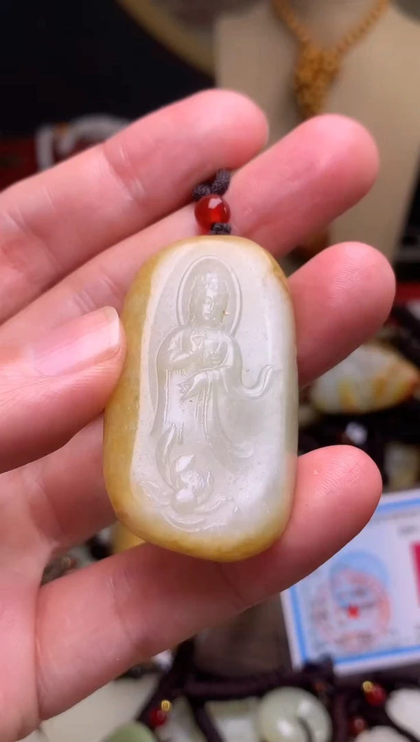 颈饰未镶嵌和田玉新疆料青海料清水和田玉吊坠