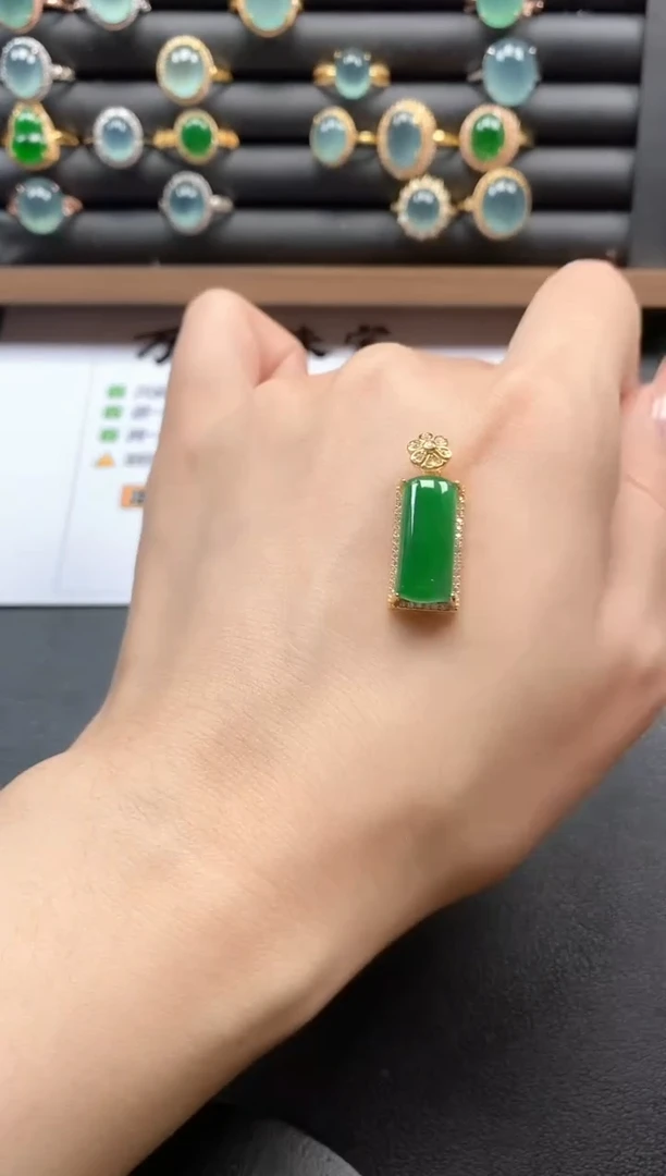 银S925镶嵌戒指翡翠51511