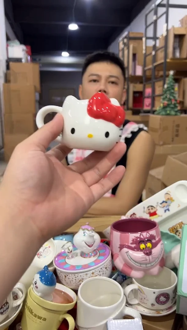 瓷片kkkt 一口杯 红色