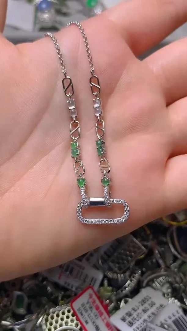 银S925镶嵌戒指翡翠百内无证书