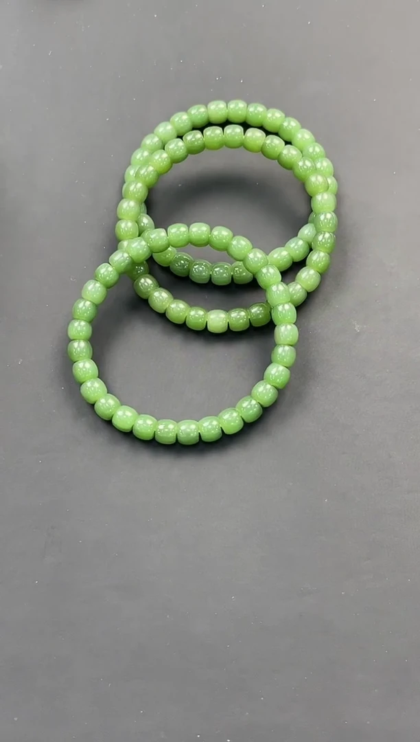 未镶嵌手串和田玉俄碧手串卡7微色差 多样性拍一发一