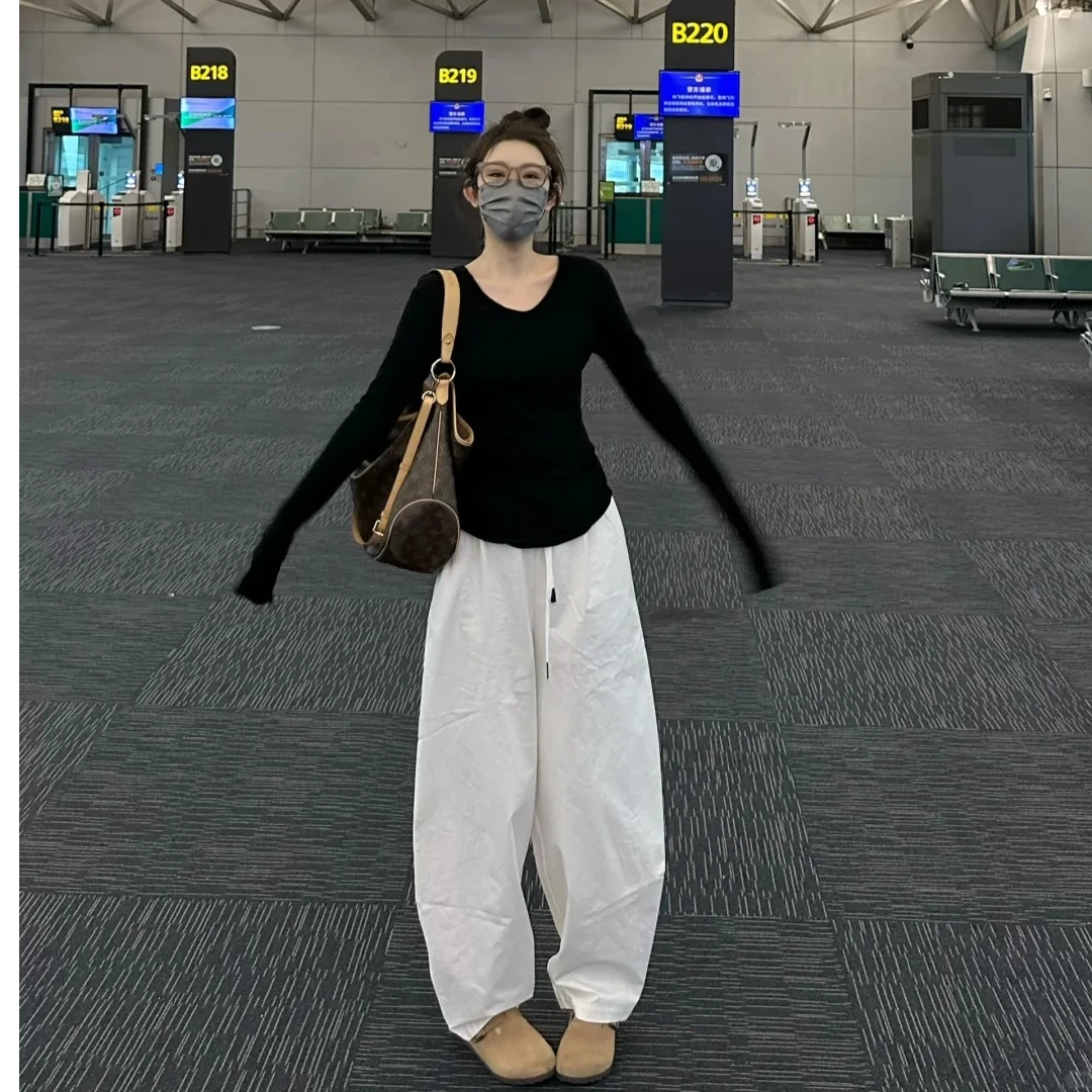 2025春季新款时尚长袖打底上衣气质显瘦洋气休闲百搭套头修身上衣