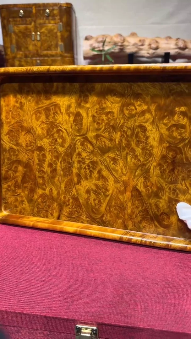 帝王之木：满留疤文承盘 长35.5宽25.3高3cm