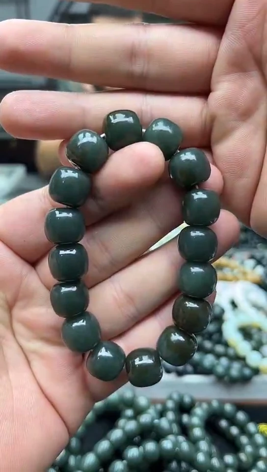 未镶嵌手链和田玉纯天然新疆且末蓝14