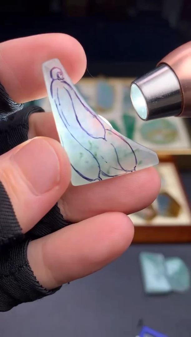定制翡翠未镶嵌天然翡翠裸石 （含工费）