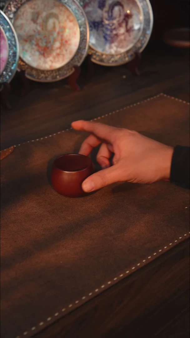 瓷紫砂朱泥小主人杯