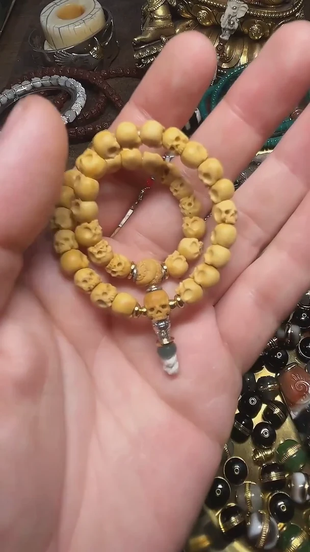 手串柏香籽/百香籽半鄂骷髅手持套装