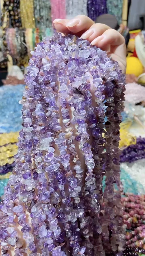 未镶嵌珠宝半成品水晶紫幽灵