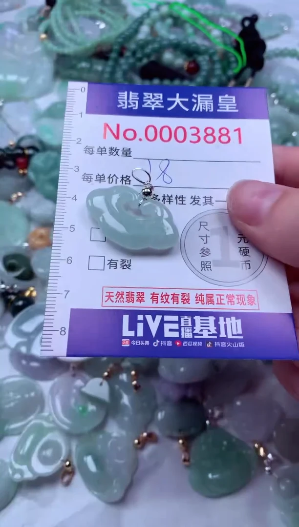 吊坠(不含链)未镶嵌翡翠3881