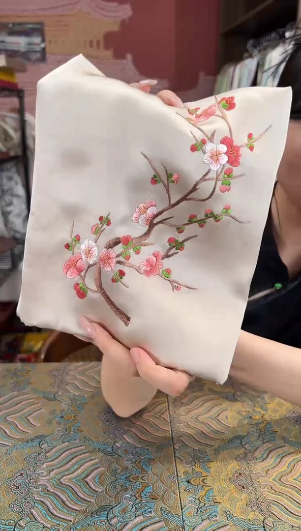 刺绣苏绣100桑蚕丝大披肩