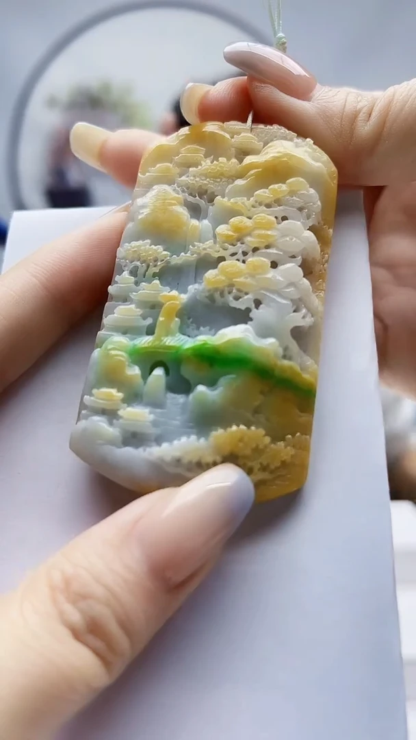 未镶嵌定制翡翠毛货-挂件17