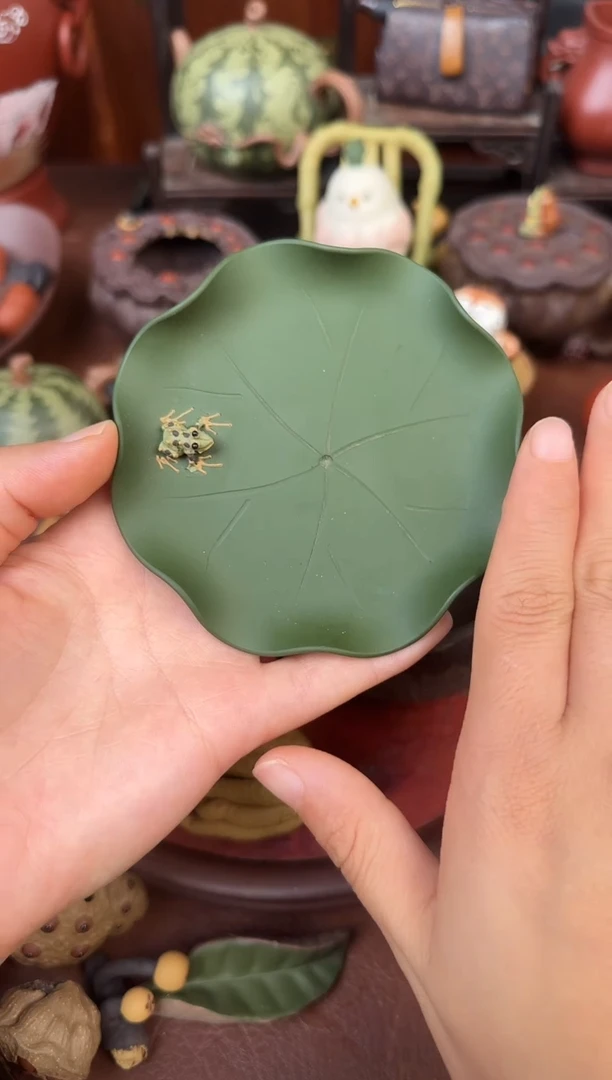 紫砂茶宠紫砂荷叶