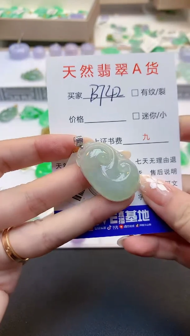 翡翠18K金镶嵌颈饰11111111