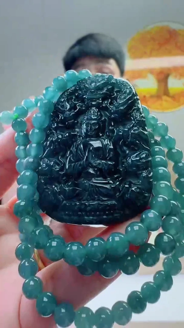 颈饰未镶嵌翡翠天然A货翡翠  多样性随机发其一