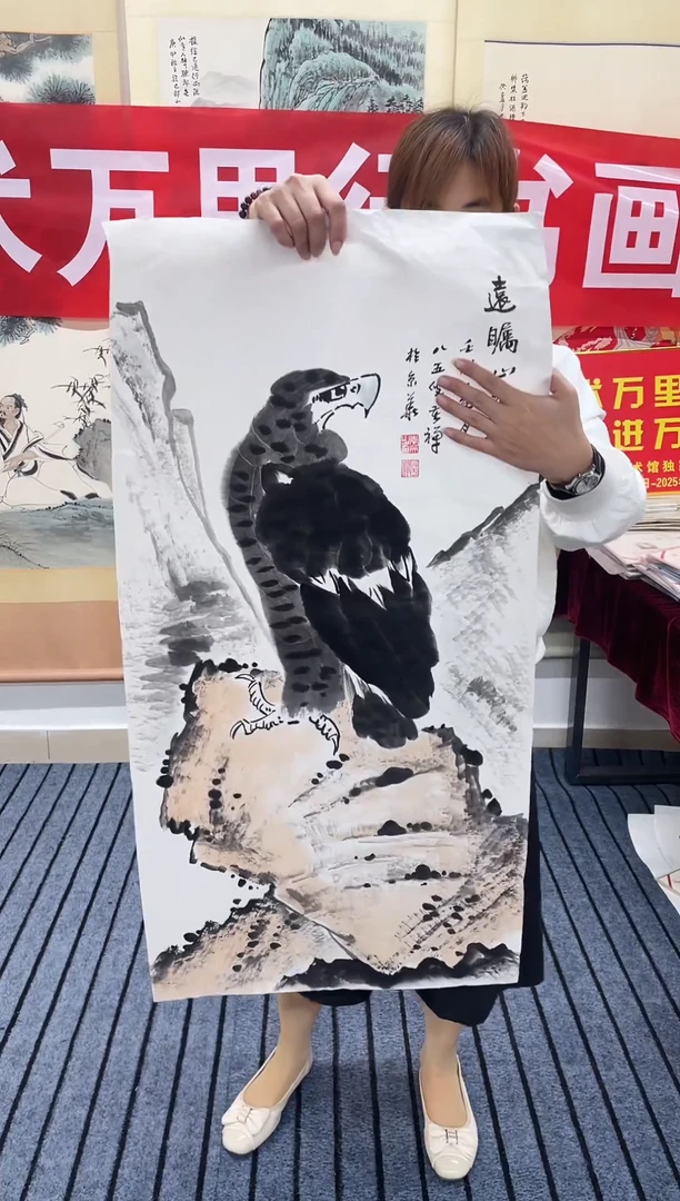 国画精品三尺花鸟作品