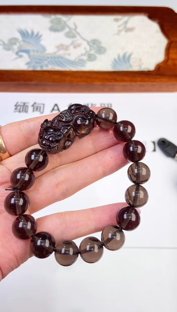 黑曜岩未镶嵌颈饰2228355/手串多样性发一件