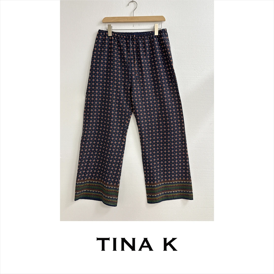 TinaK意大利无龄感定位碎花长裤 KZ125313