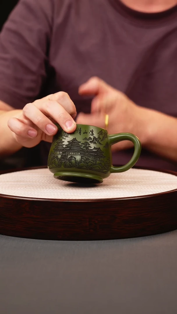 茶壶紫砂绿泥公道杯