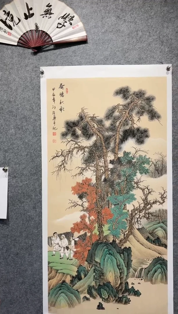 【闪购商品】书法邵强亲笔手绘【山水五】150*75cm