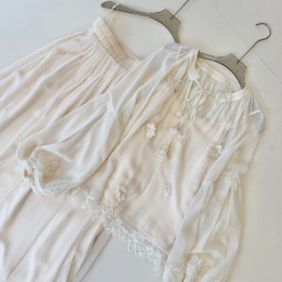 新【Qian倩-雨茉风铃】重磅100桑蚕丝连衣裙H9090