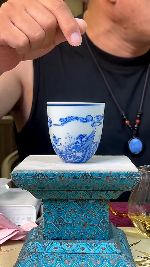 瓷片景德镇毛仔柴窑杯