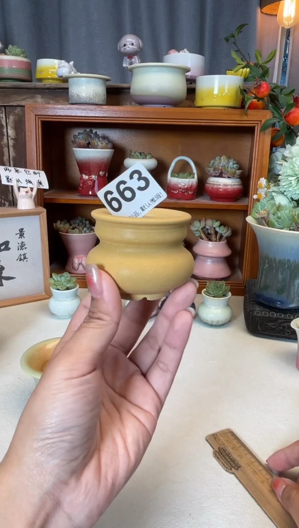 瓷片663知木小芳花盆