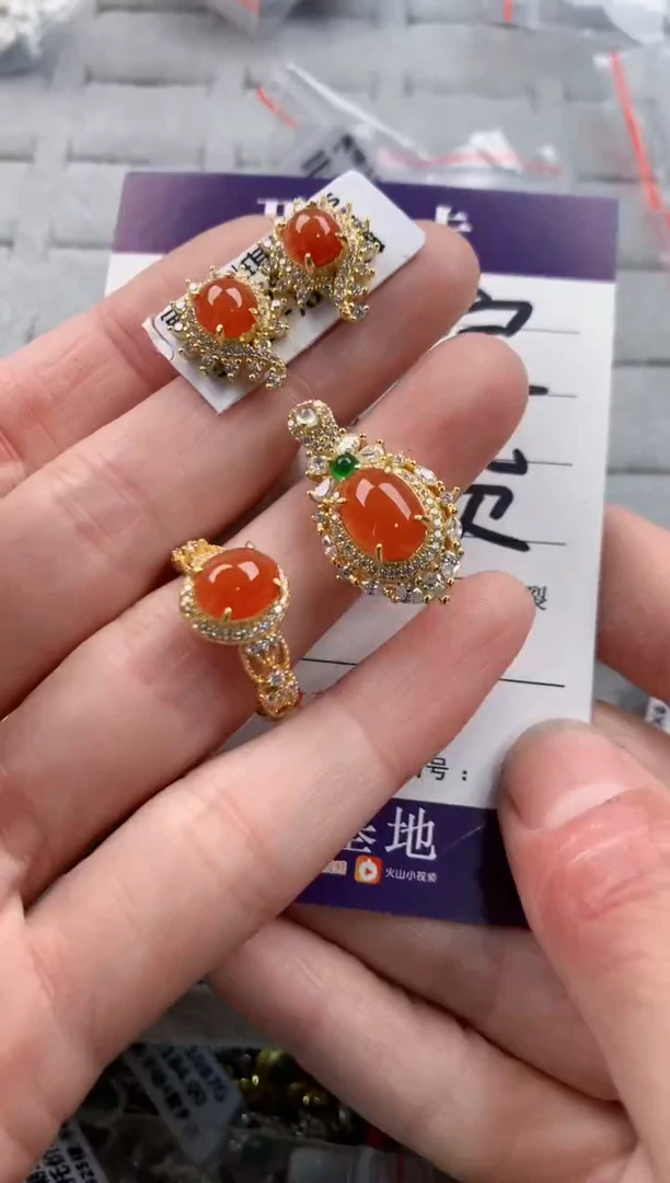 银S925镶嵌戒指翡翠D****_777-*-------6