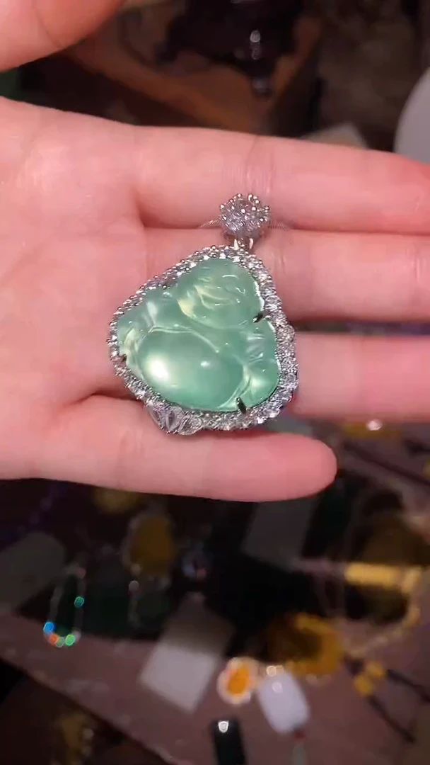 翡翠未镶嵌颈饰永玉阁精品专属摆件