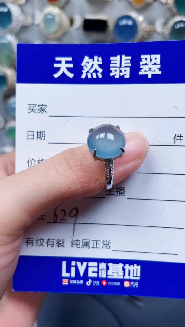 银S925镶嵌翡翠耳饰629