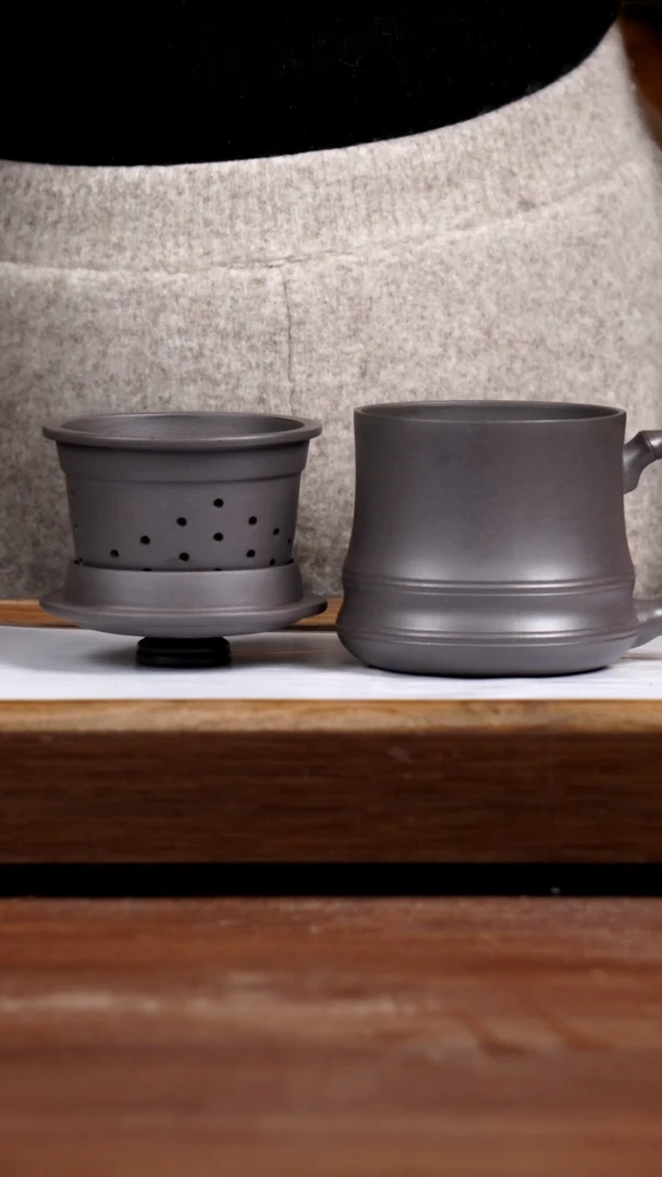 【闪购商品】紫砂茶壶天青盖杯350CC