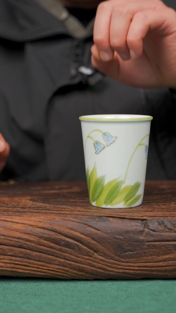 【闪购商品】瓷片25景德镇杯釉下手工手绘瓷器