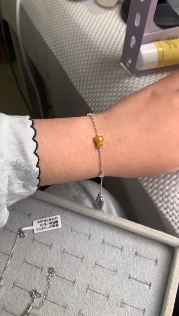 银S925镶嵌戒指翡翠手链5