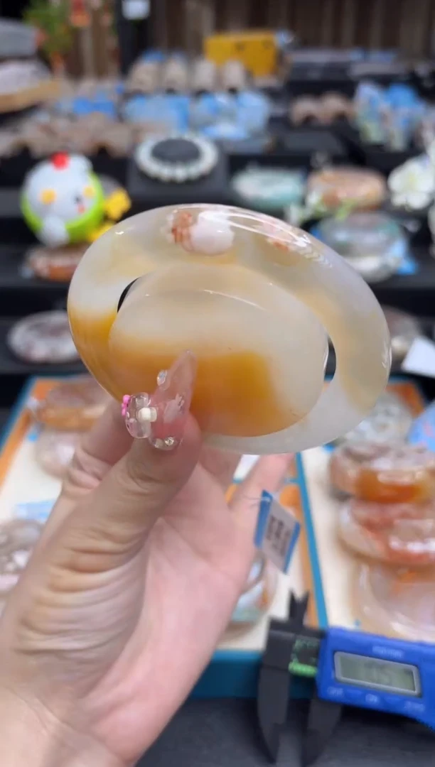 未镶嵌手镯石英质玉58(55圈赠送镯心)