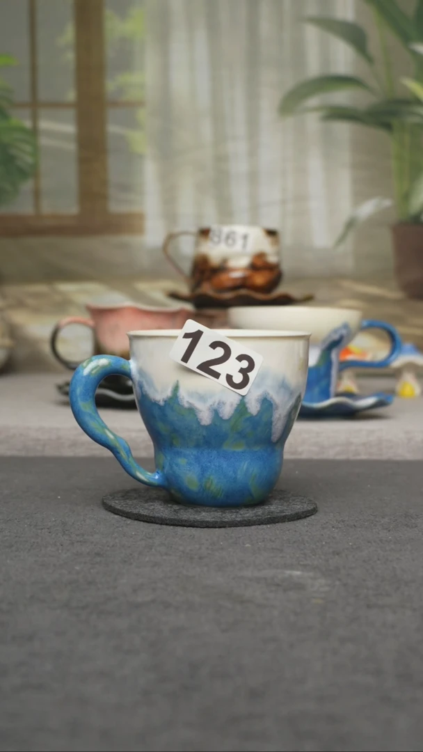 杯子瓷123景德镇手工手创杯子