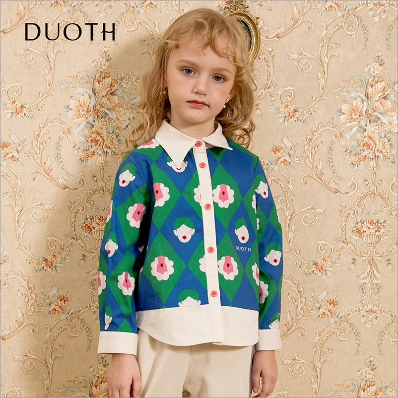 朵氏总统与钢琴撞色衬衫男童女童总统与钢琴撞色衬衫