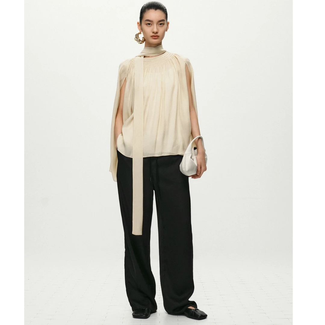 【晨晨甄选】Marisfrolg/玛丝菲尔黑色裤子AADE20645