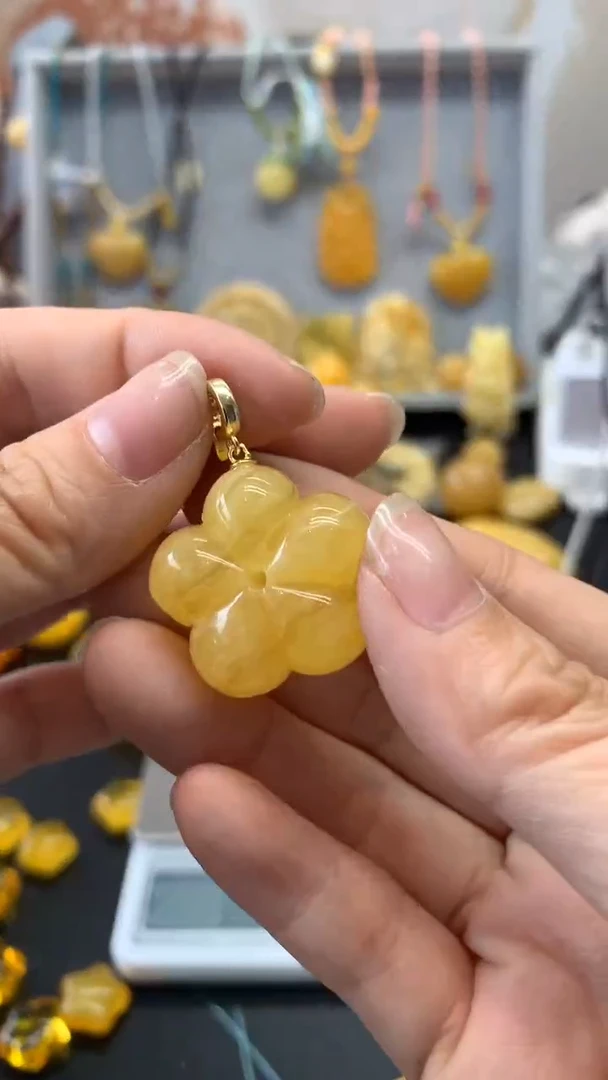 【闪购商品】琥珀珠宝奇石银S925镶嵌81