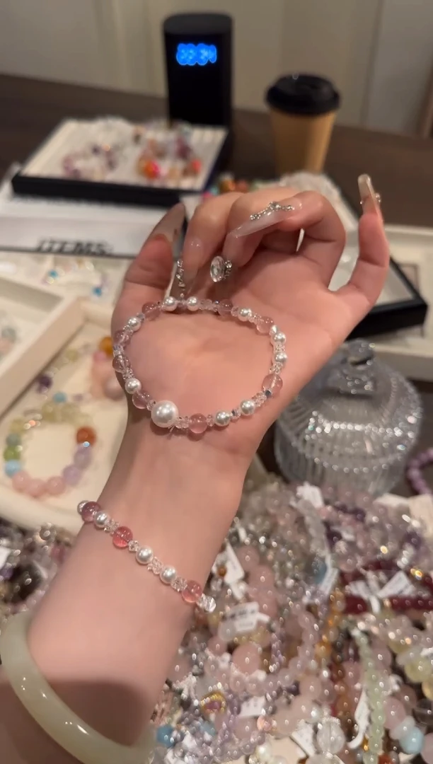 水晶手链合金草莓晶x1753