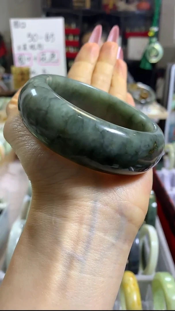 未镶嵌岫玉手镯5 56+