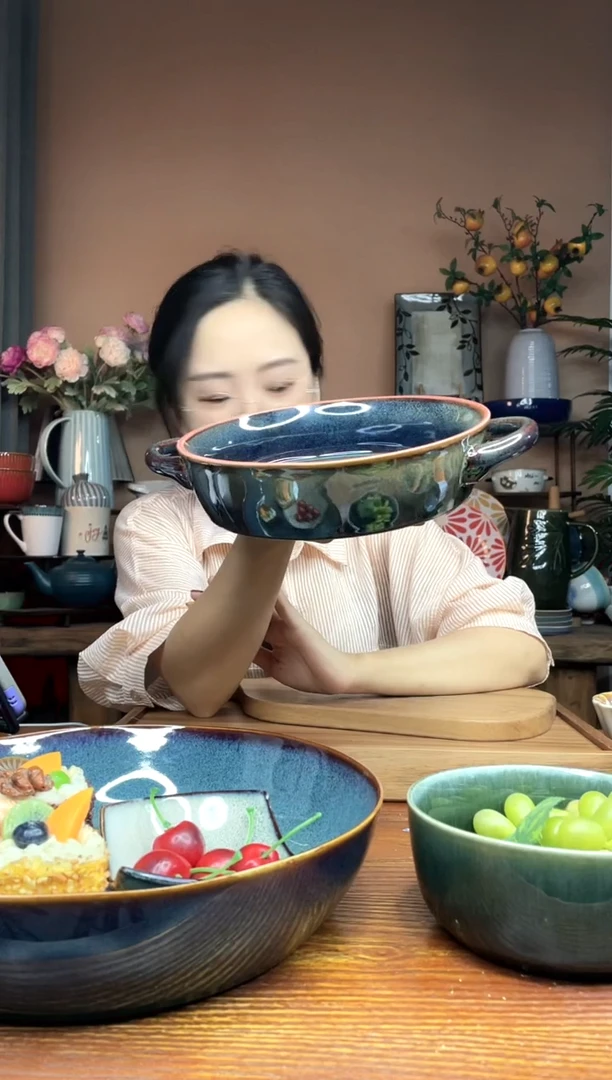 陶瓷不带耳朵8英寸 汤盘 微瑕疵